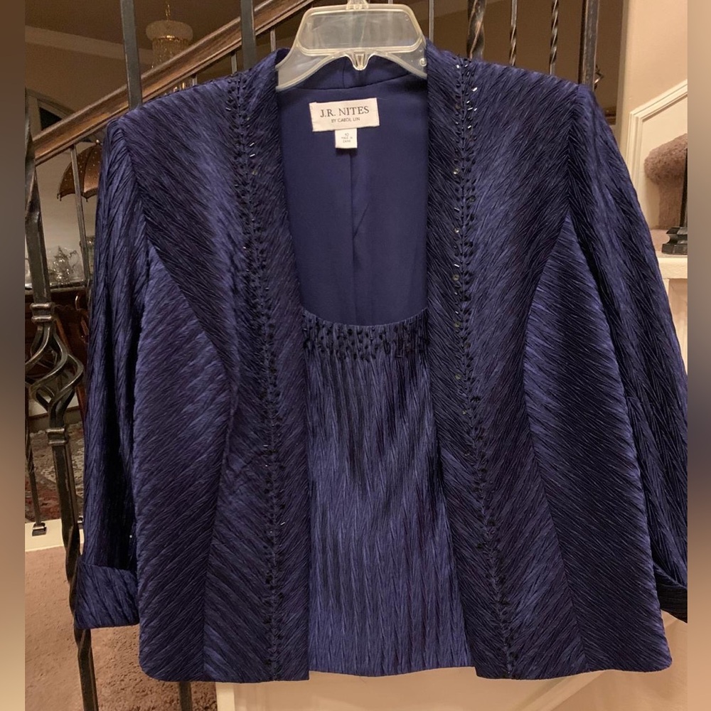 JR nites two piece purple set. Cardigan with matching tank top brand new!